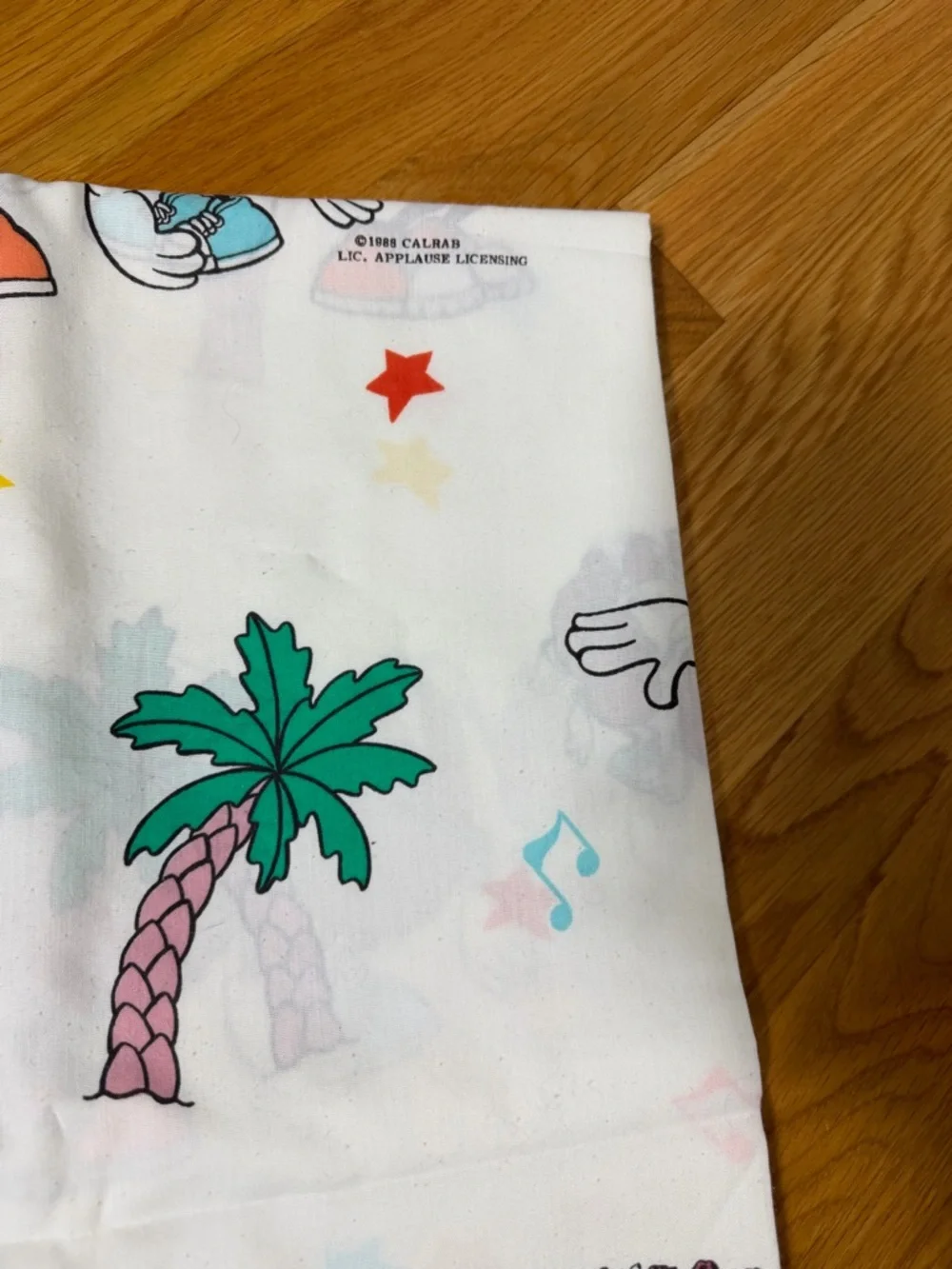 Vintage California Raisins 1988 Twin Sheet Set Flat Fitted Pillowcase